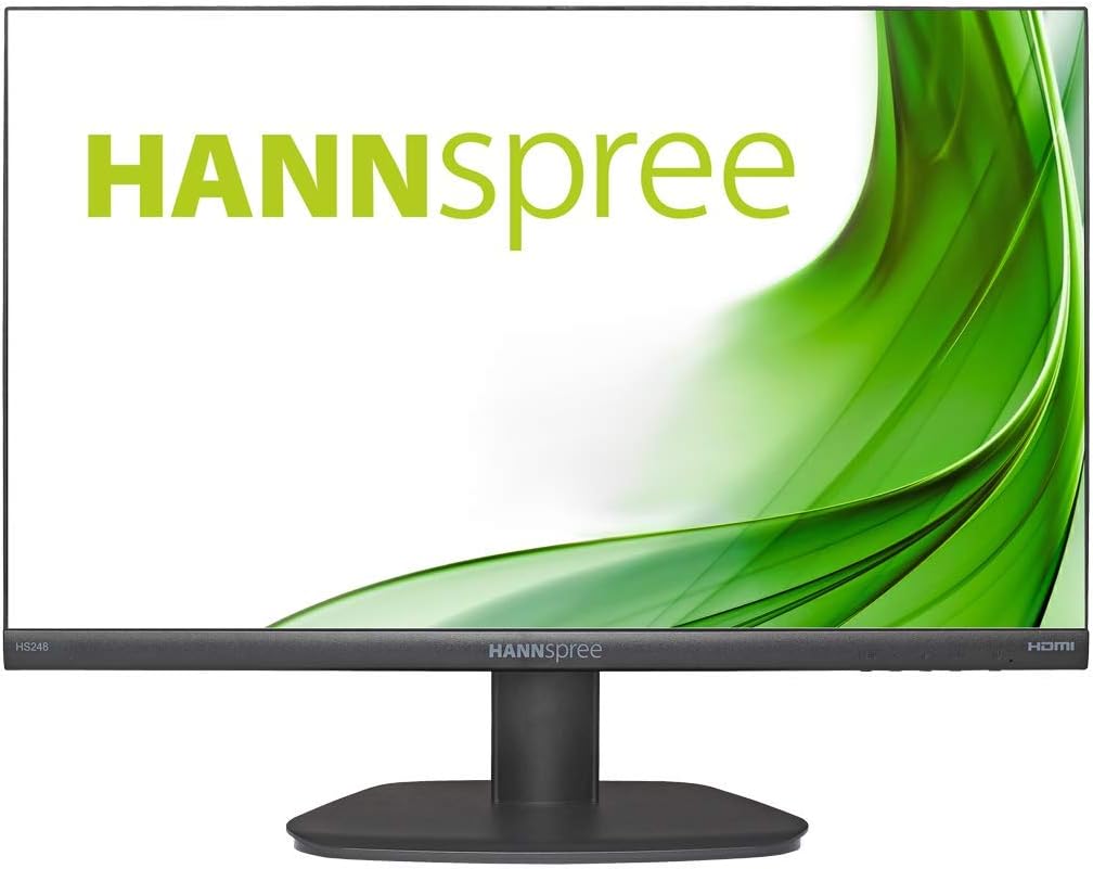 HANNspree HS248PPB 23.8 Inch HS-IPS, 1920 x 1080, HDMI, DisplayPort Full HD Monitor, Black-PCR Business Solutions Ltd