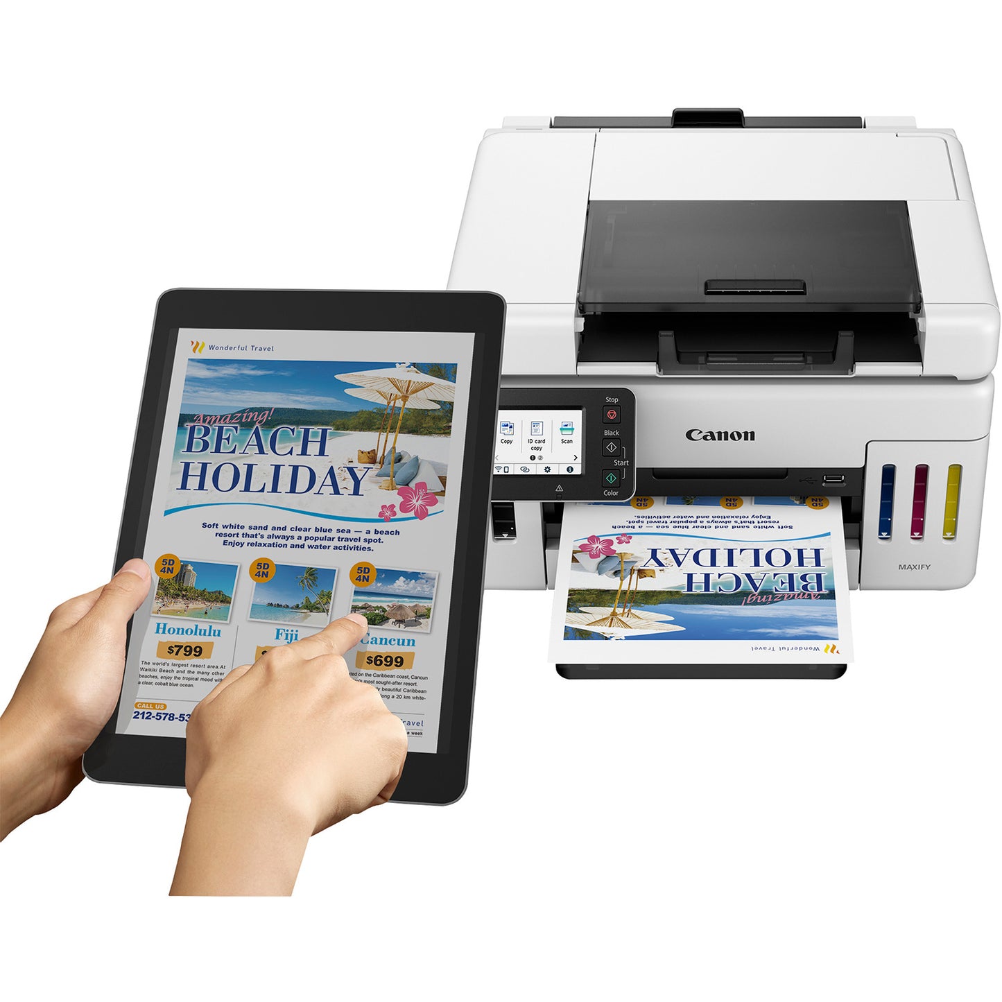 Canon MAXIFY GX6550 MegaTank A4 Colour Multifunction Inkjet Printer