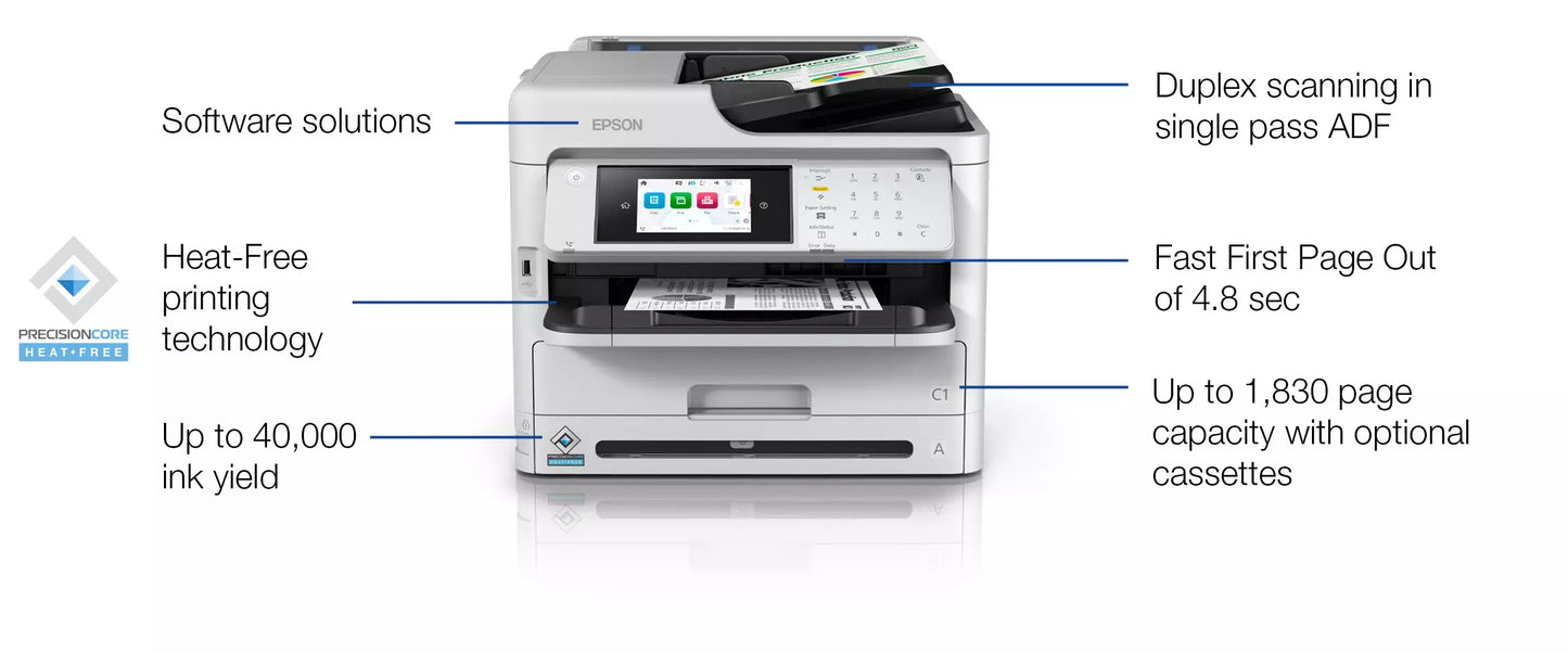 Epson WorkForce Pro WF-M5899DWF A4 High-Speed Monochrome Multifunction Printer-PCR Business Solutions Ltd