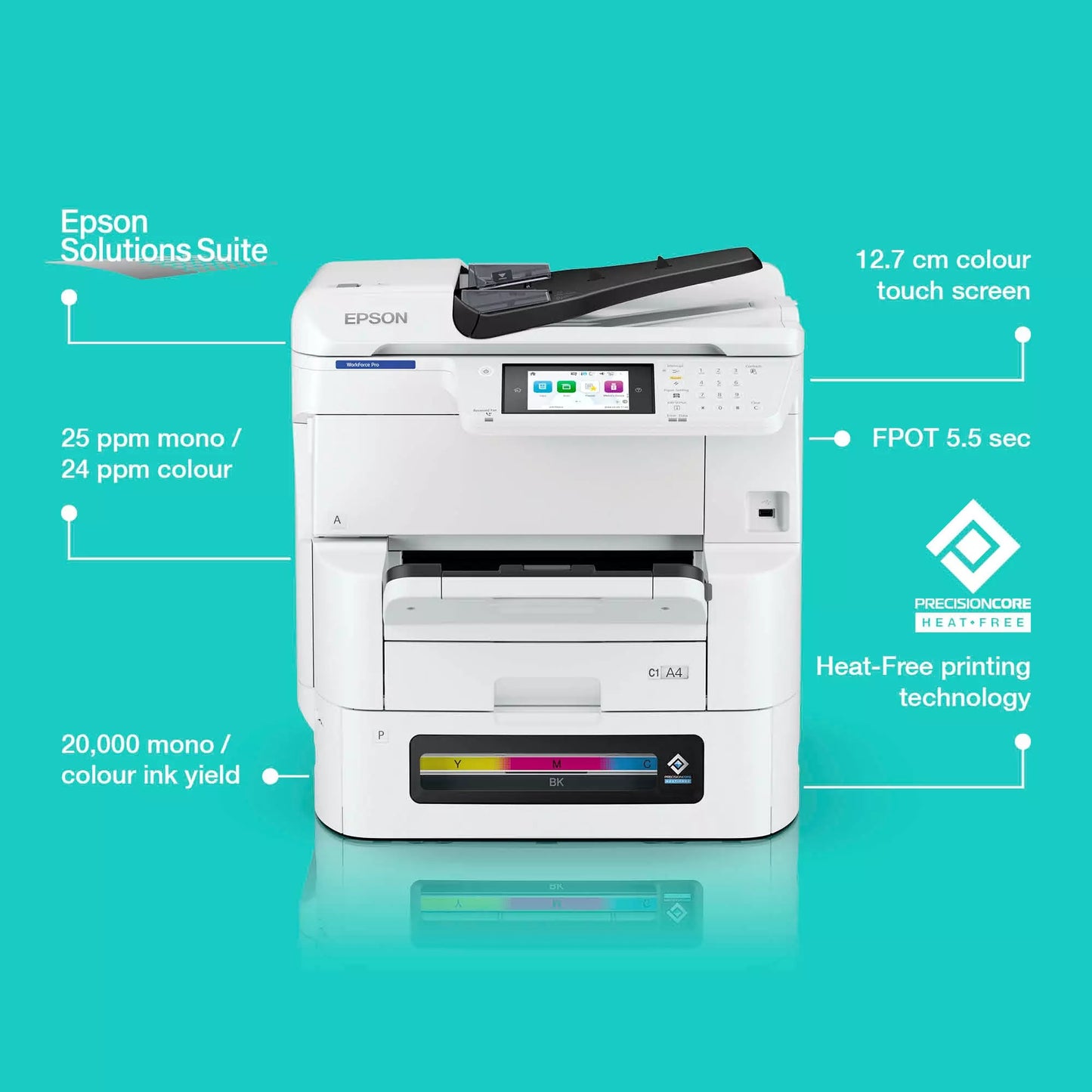 Unlimited Printing Plan - Epson WorkForce Pro EM-C8100RDWF A3 Colour MFP Printer