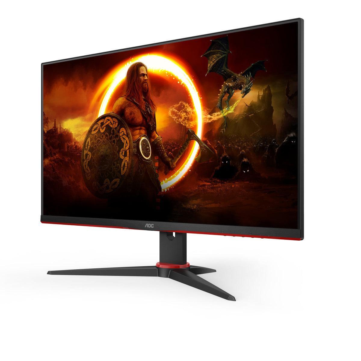 AOC 23.8" 3-Side Frameless Gaming Monitor (24G2SAE/BK), 1920 x 1080, 1ms, VGA, HDMI, DP, 165Hz, FreeSync, 6 Game Modes, VESA-PCR Business Solutions Ltd