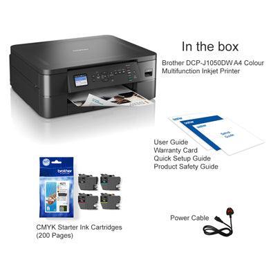 Brother DCP-J1050DW Multifunction Colour A4 Wireless Inkjet Printer Black-PCR Business Solutions Ltd