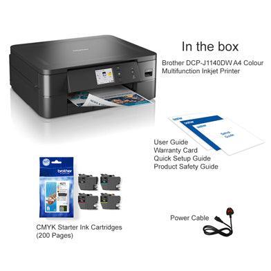Brother DCP-J1140DW Multifunction Colour A4 Wireless Inkjet Printer Black-PCR Business Solutions Ltd