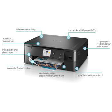 Brother DCP-J1140DW Multifunction Colour A4 Wireless Inkjet Printer Black-PCR Business Solutions Ltd