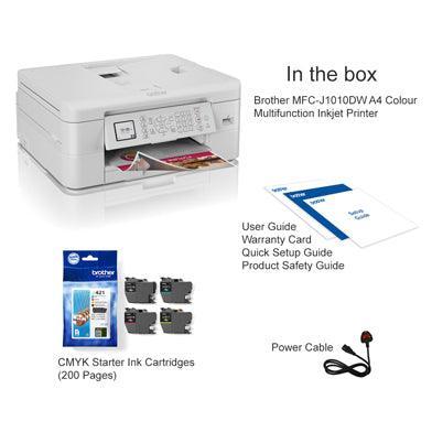 Brother MFC-J1010DW Multifunction Colour A4 Wireless Inkjet Printer White-PCR Business Solutions Ltd
