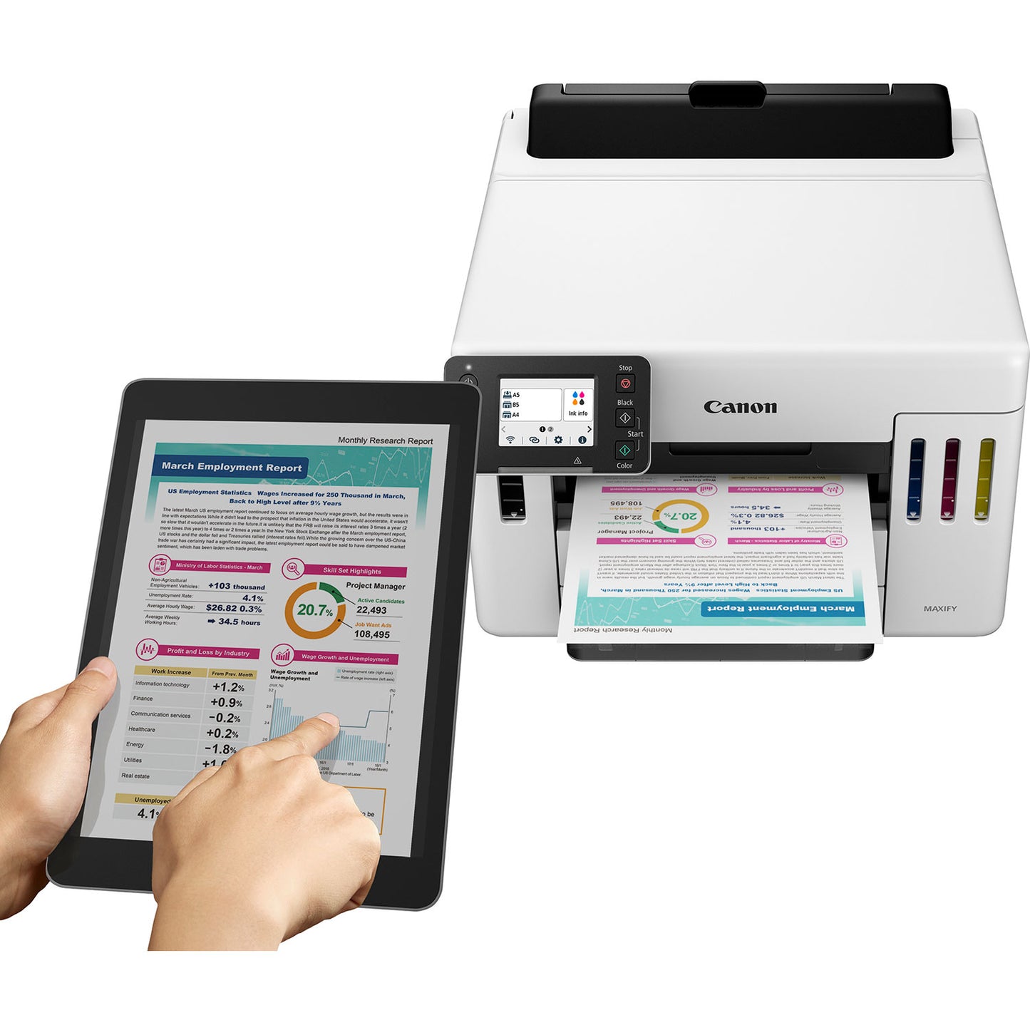 Canon MAXIFY GX5550 MegaTank A4 Colour Inkjet Printer