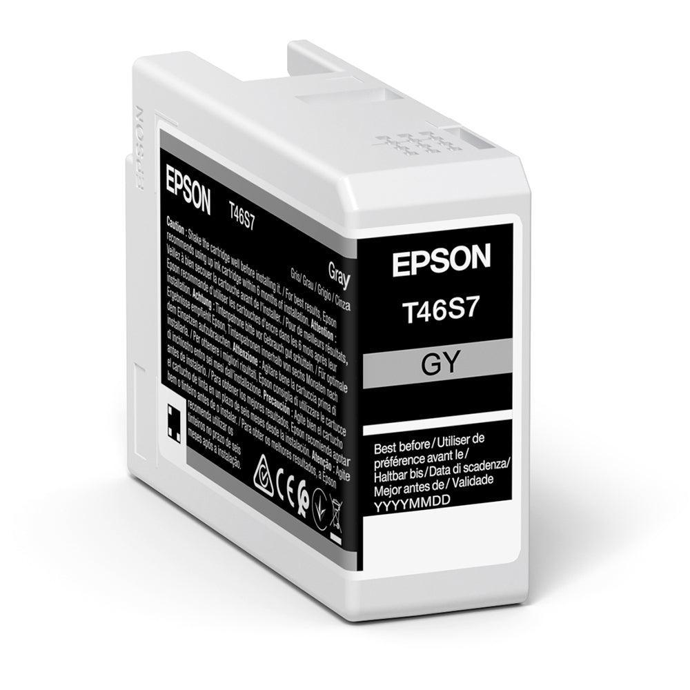 Epson C13T46S700 T46S7 Grey UltraChrome Pro 10 Ink Cartridge (25ml)-PCR Business Solutions Ltd