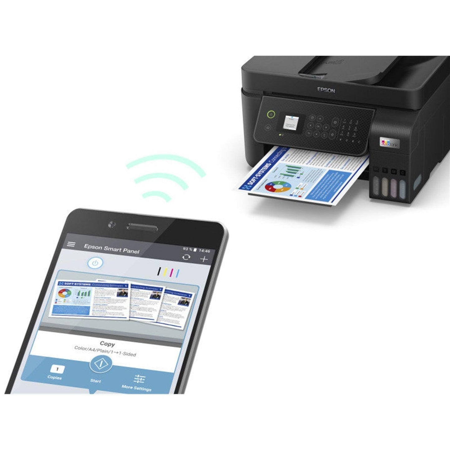 Epson EcoTank ET-4800 Inkjet Printer, A4, Colour, All-in-One-PCR Business Solutions Ltd
