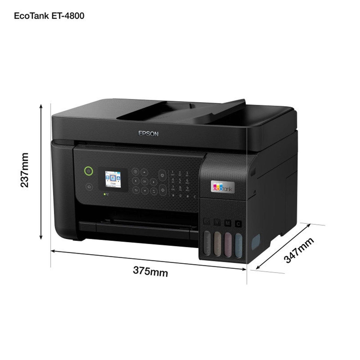 Epson EcoTank ET-4800 Inkjet Printer, A4, Colour, All-in-One-PCR Business Solutions Ltd