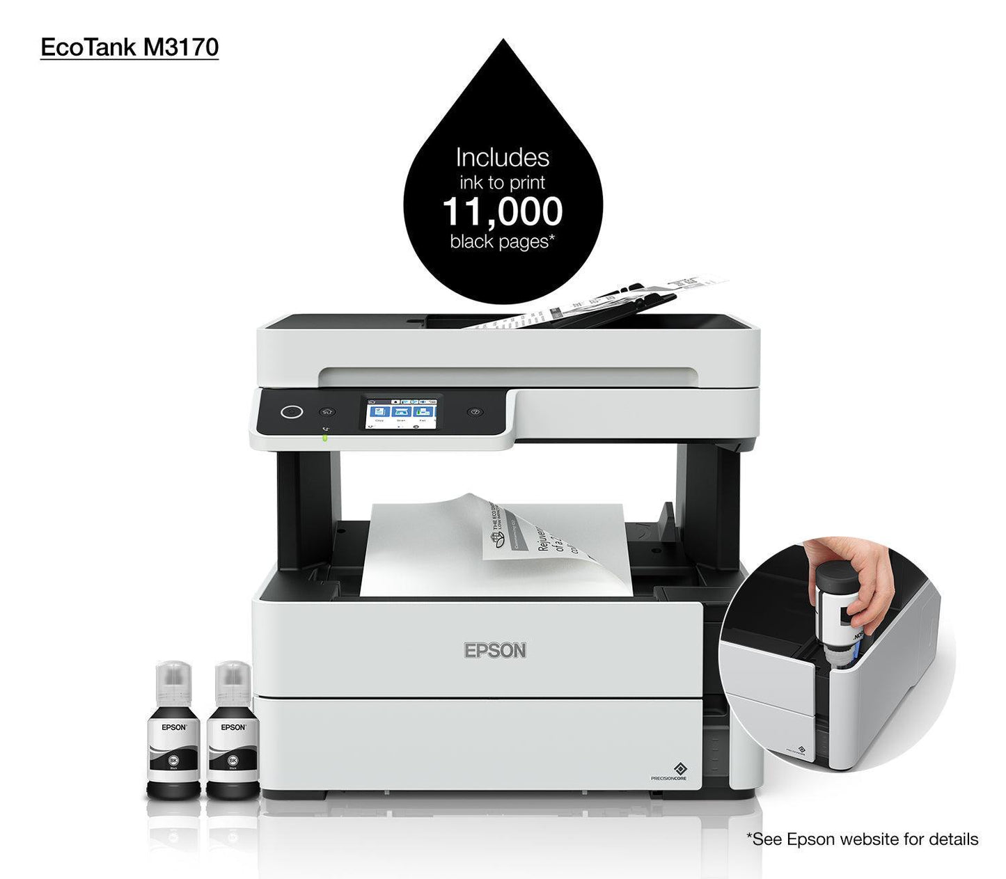 Epson EcoTank ET-M3180 Multifunction Monochrome Printer-PCR Business Solutions Ltd