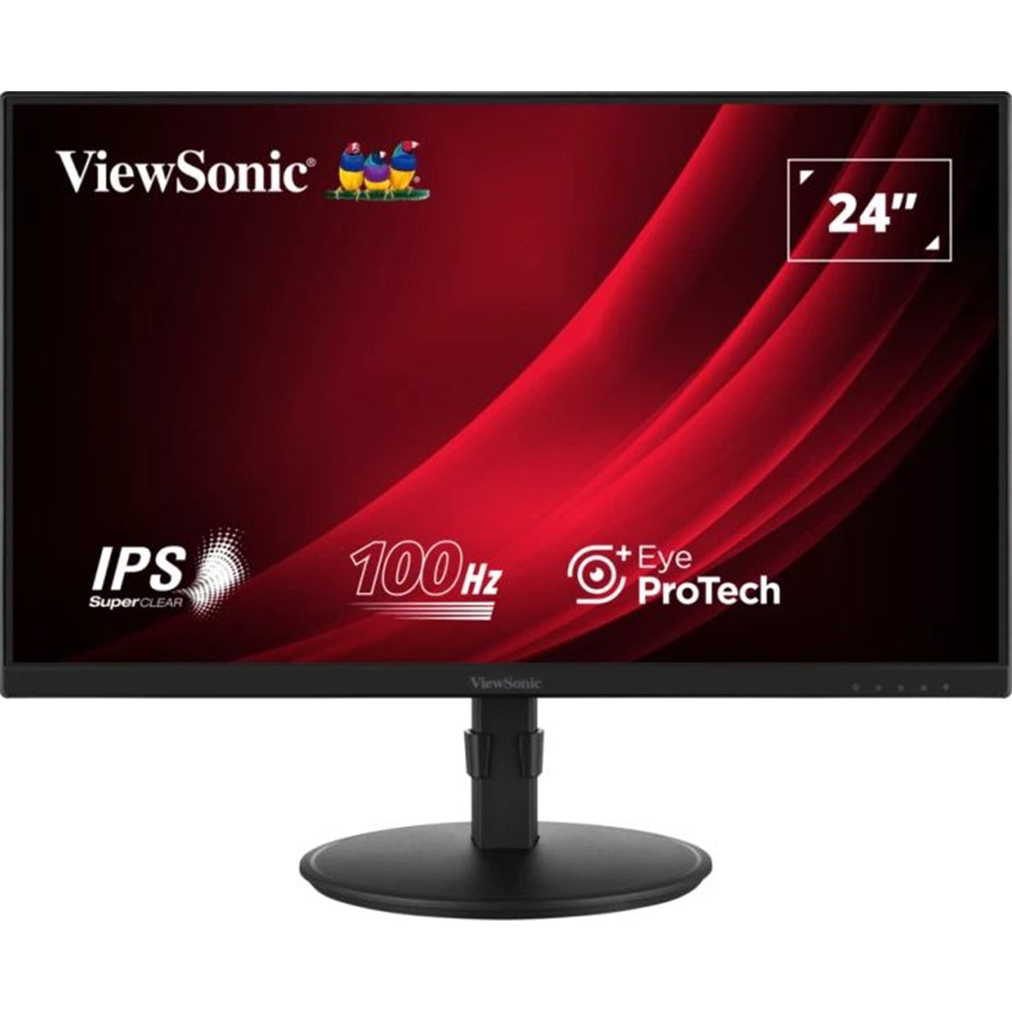 Viewsonic VA2408-HDJ 24 Inch IPS Monitor, Full HD, 100Hz, 5ms, VGA, HDMI, Display Port, Height Adjust, Pivot, Swivel, Int PSU, VESA-PCR Business Solutions Ltd